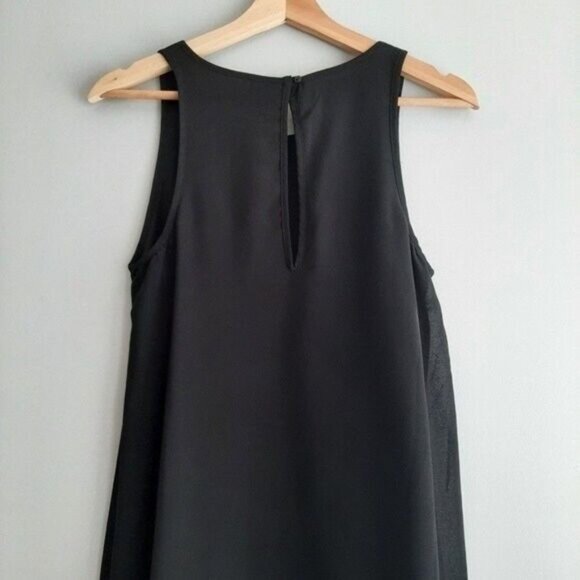 DIVIDED by H&M Asymmetrical Tank Top Scoop Neck Black Sz 2 - Picture 9 of 12